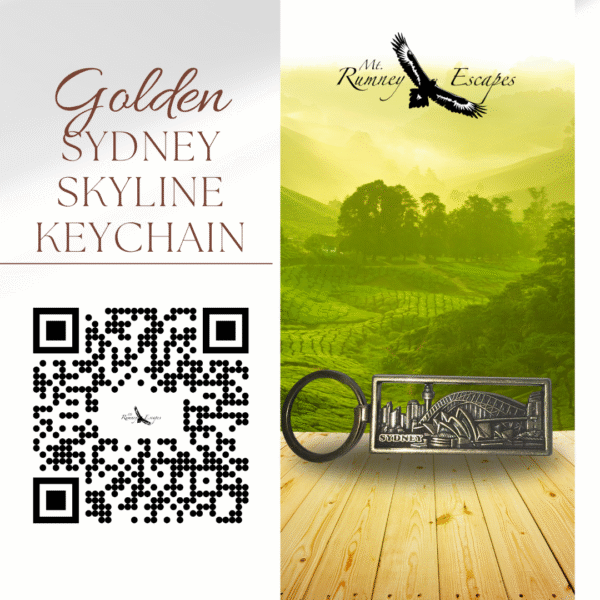 Golden Sydney Skyline Keychain