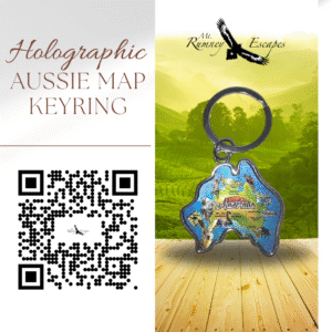 Holographic Aussie Map Keyring