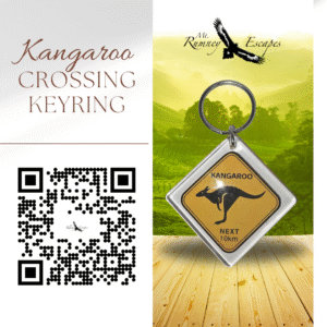 Kangaroo Crossing Keyring