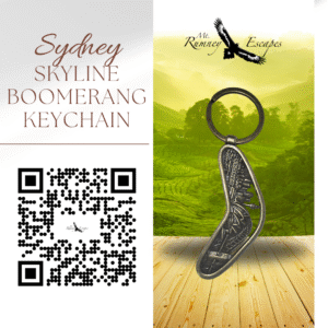 Sydney Skyline Boomerang Keychain